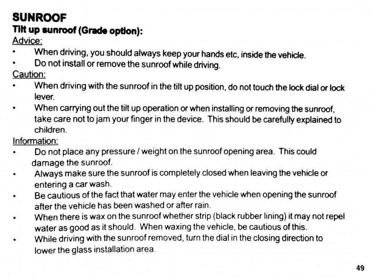 Mitsubishi Pajero II 2 owners manual / page 49