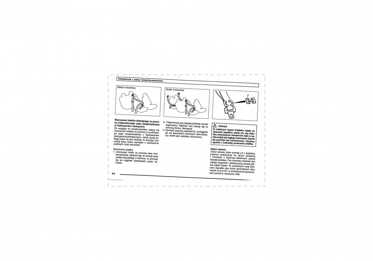 Mitsubishi Pajero III 3 instrukcja obslugi / page 64