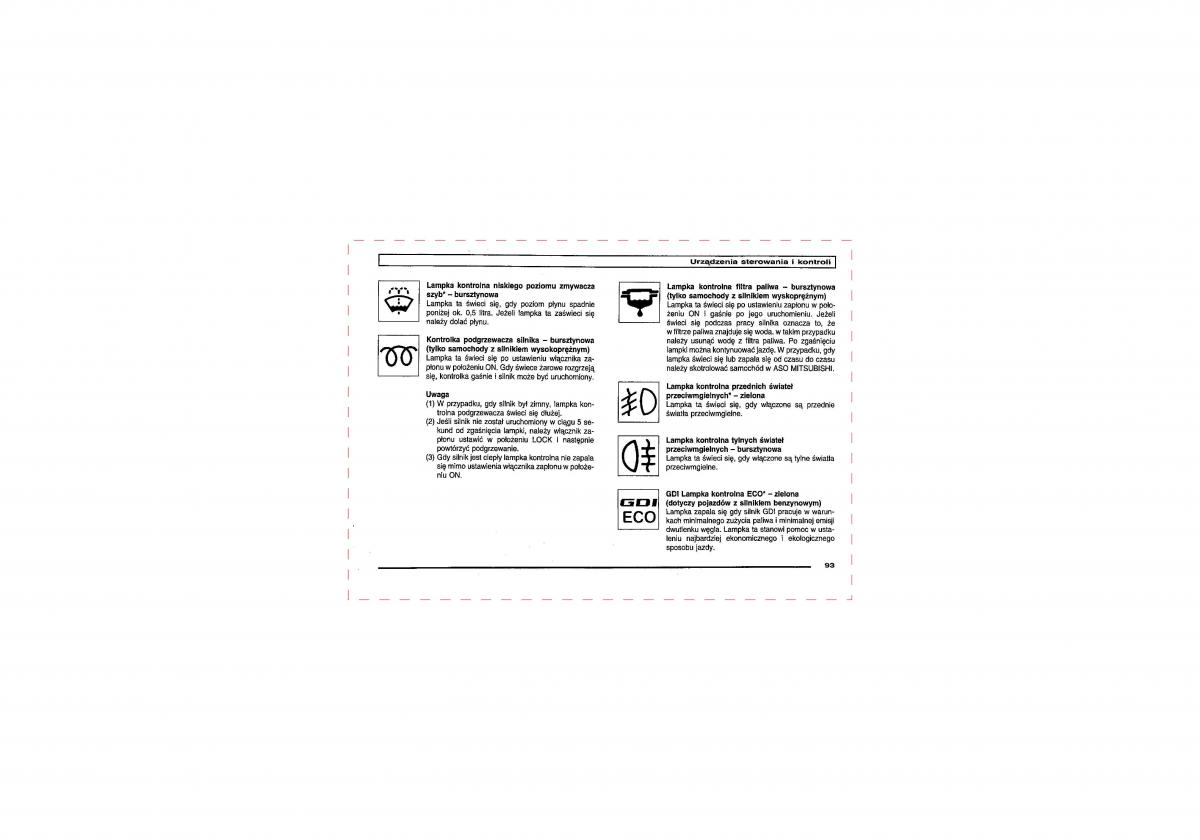 Mitsubishi Pajero III 3 instrukcja obslugi / page 93