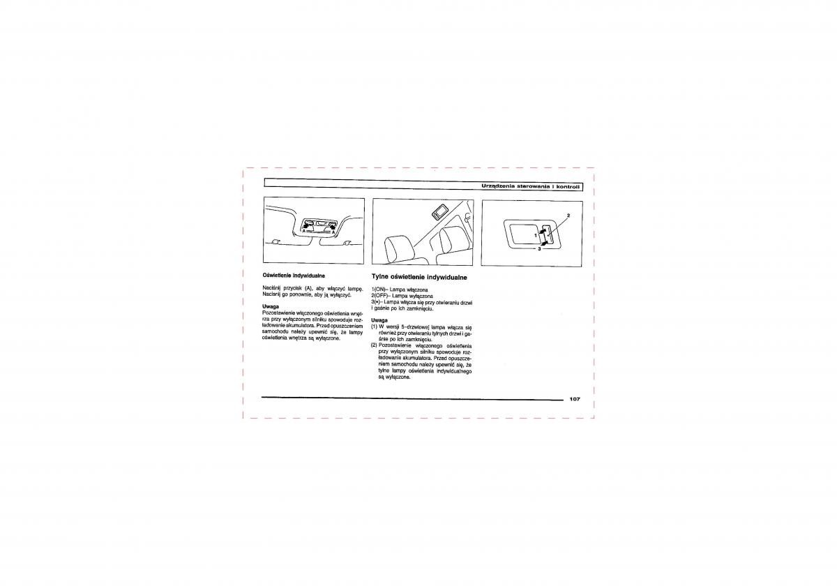 Mitsubishi Pajero III 3 instrukcja obslugi / page 107