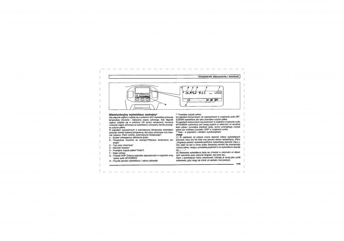 Mitsubishi Pajero III 3 instrukcja obslugi / page 109