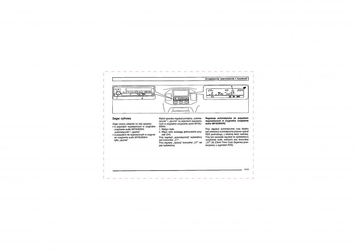 Mitsubishi Pajero III 3 instrukcja obslugi / page 111