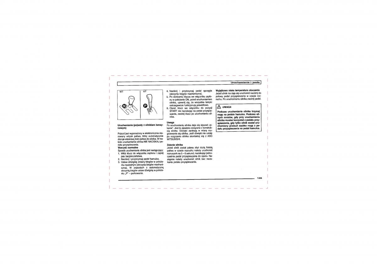 Mitsubishi Pajero III 3 instrukcja obslugi / page 135