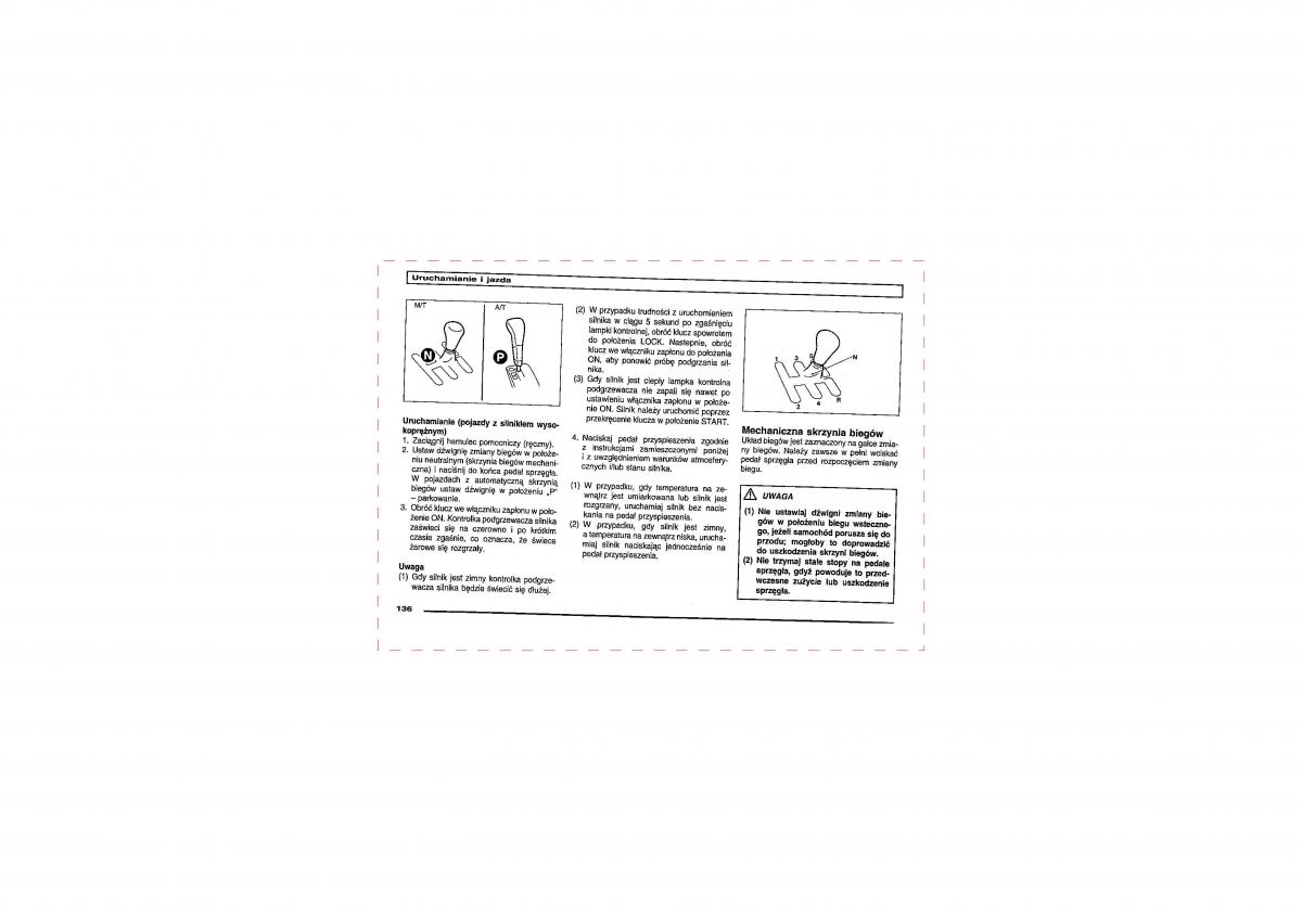 Mitsubishi Pajero III 3 instrukcja obslugi / page 136