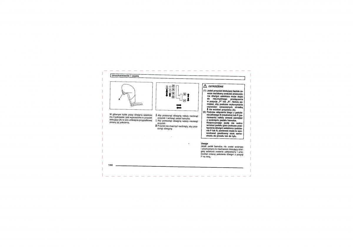 Mitsubishi Pajero III 3 instrukcja obslugi / page 140