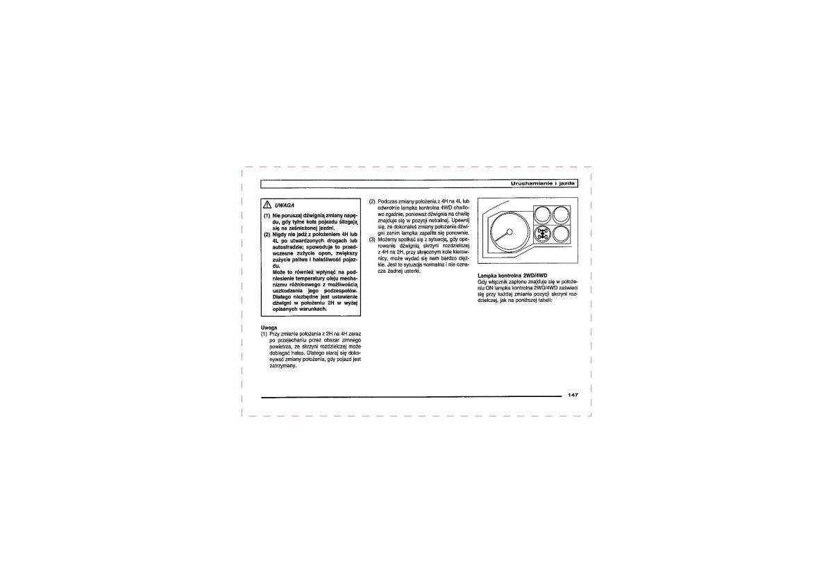 Mitsubishi Pajero III 3 instrukcja obslugi / page 147