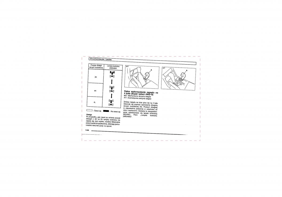 Mitsubishi Pajero III 3 instrukcja obslugi / page 148