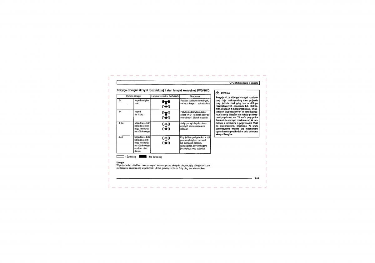 Mitsubishi Pajero III 3 instrukcja obslugi / page 149