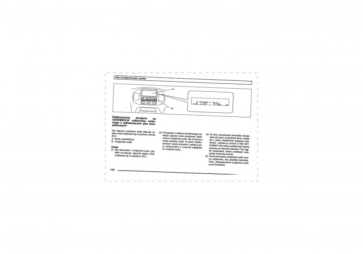 Mitsubishi Pajero III 3 instrukcja obslugi / page 192