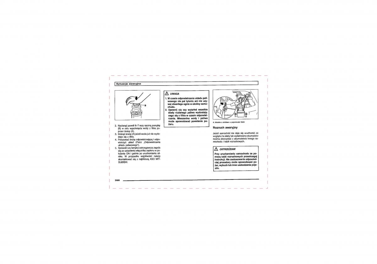 Mitsubishi Pajero III 3 instrukcja obslugi / page 264