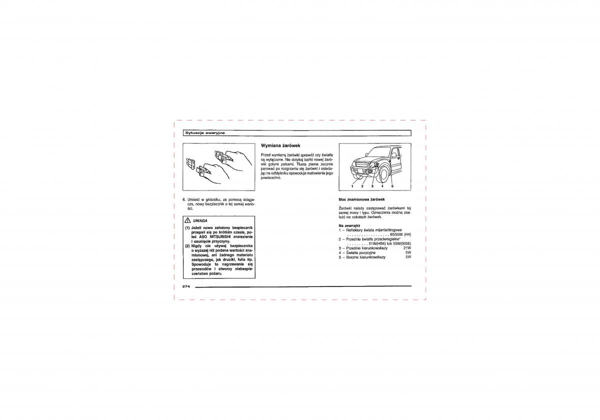 Mitsubishi Pajero III 3 instrukcja obslugi / page 272