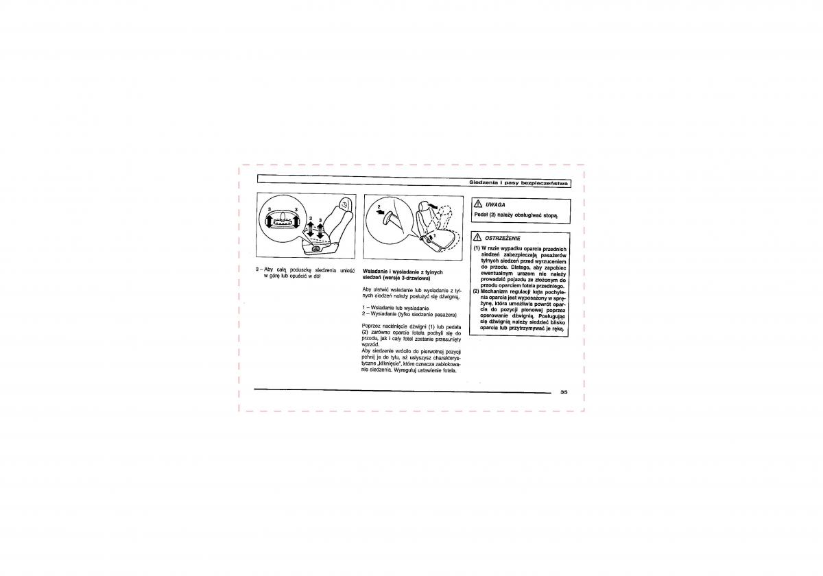 Mitsubishi Pajero III 3 instrukcja obslugi / page 35