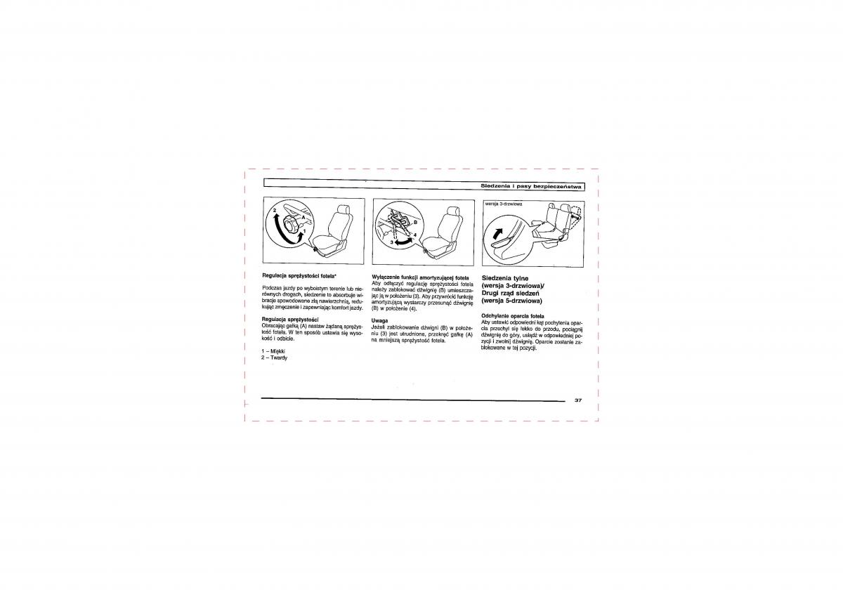 Mitsubishi Pajero III 3 instrukcja obslugi / page 37