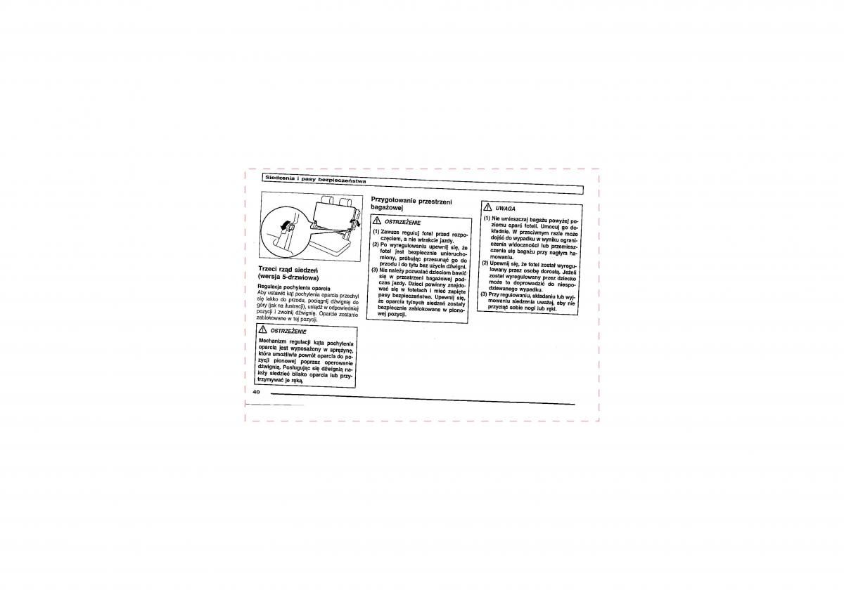 Mitsubishi Pajero III 3 instrukcja obslugi / page 40