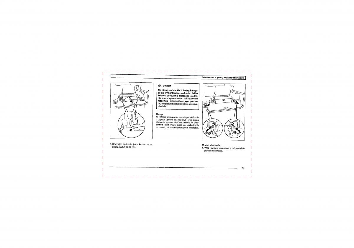 Mitsubishi Pajero III 3 instrukcja obslugi / page 49