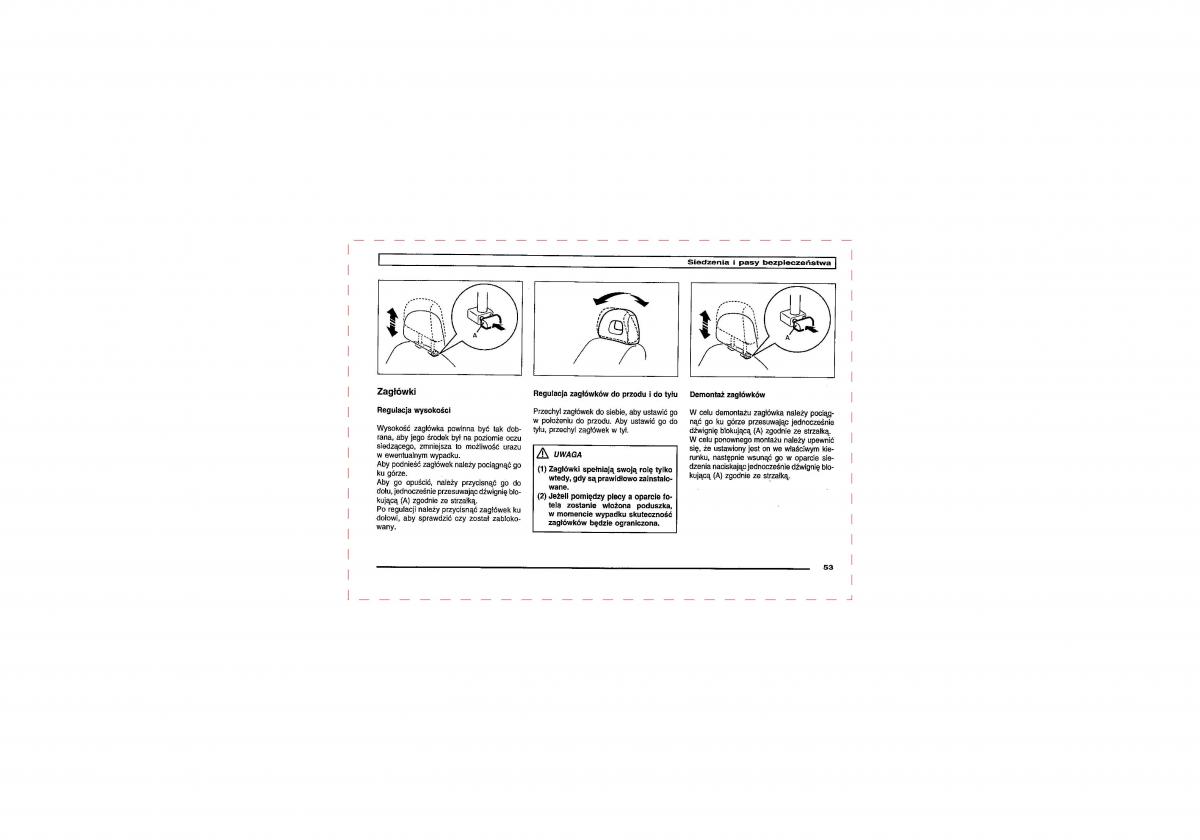 Mitsubishi Pajero III 3 instrukcja obslugi / page 53