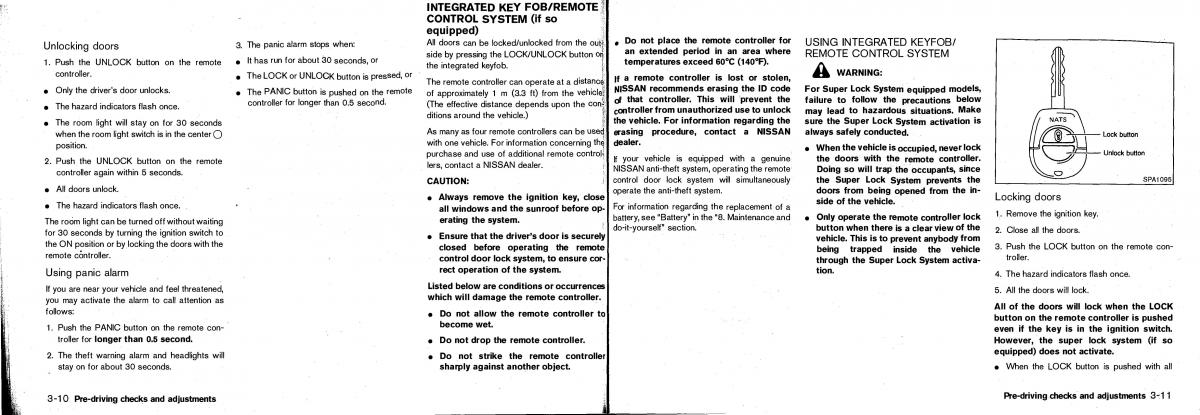 Nissan Patrol Y61 GR owners manual / page 58