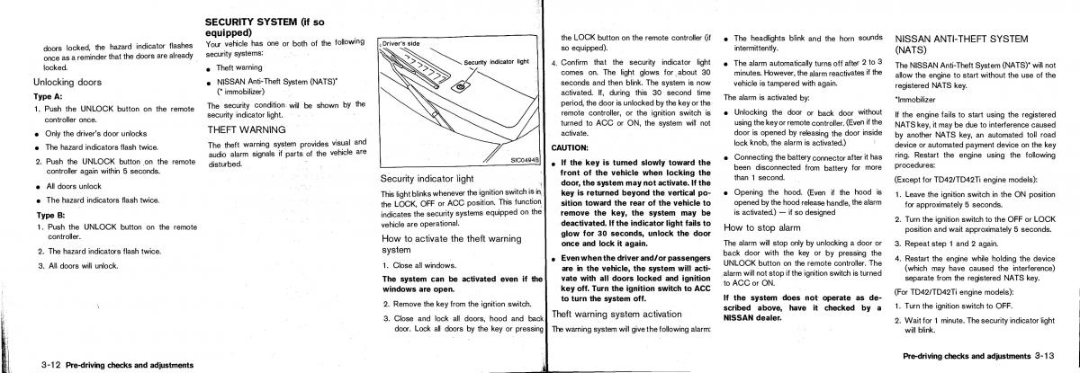 Nissan Patrol Y61 GR owners manual / page 59