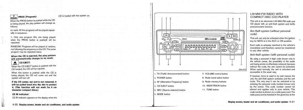 Nissan Patrol Y61 GR owners manual / page 82