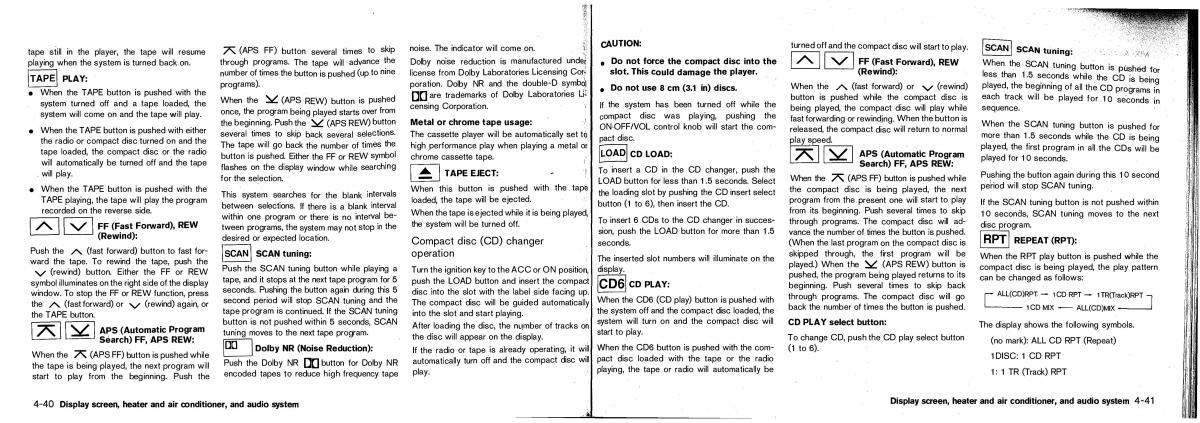 Nissan Patrol Y61 GR owners manual / page 87