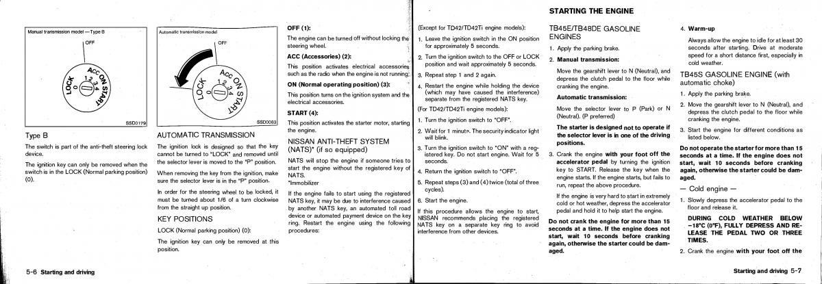 Nissan Patrol Y61 GR owners manual / page 97