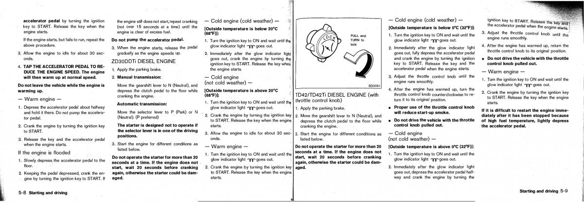 Nissan Patrol Y61 GR owners manual / page 98