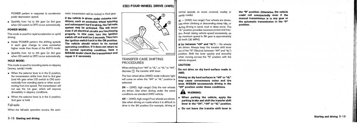 Nissan Patrol Y61 GR owners manual / page 103