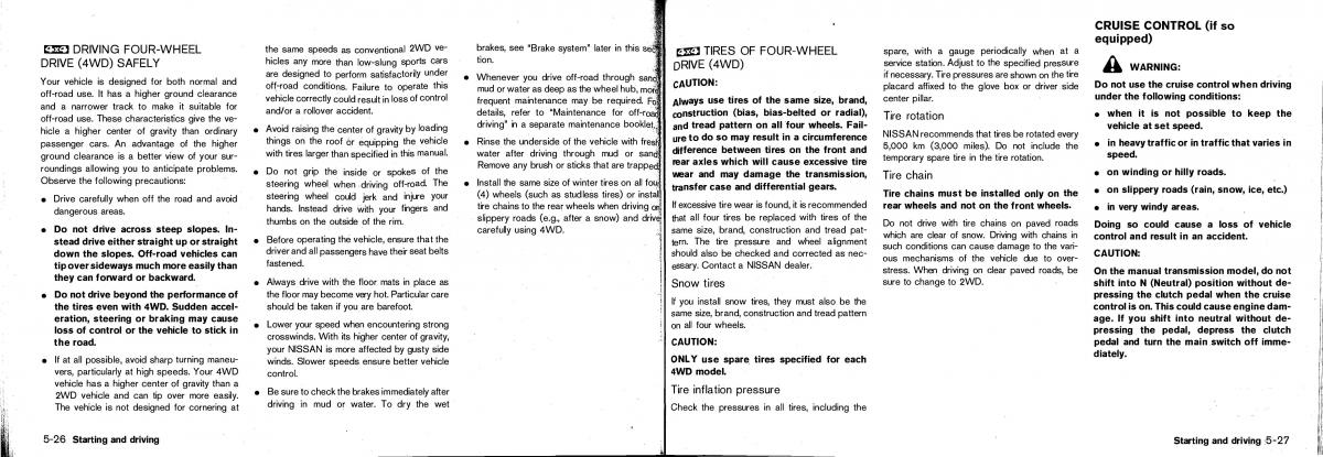 Nissan Patrol Y61 GR owners manual / page 107