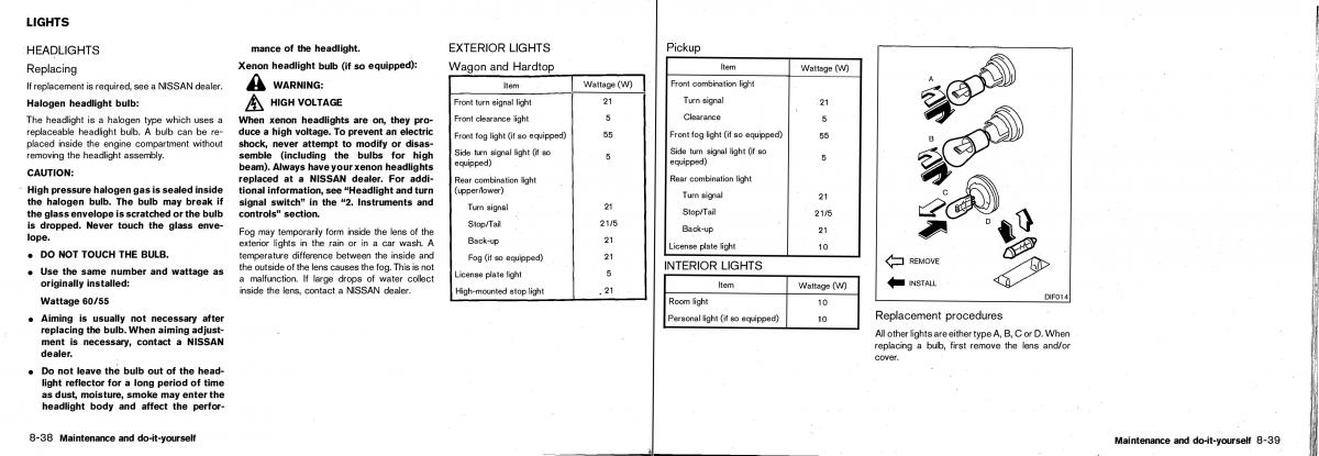 Nissan Patrol Y61 GR owners manual / page 142