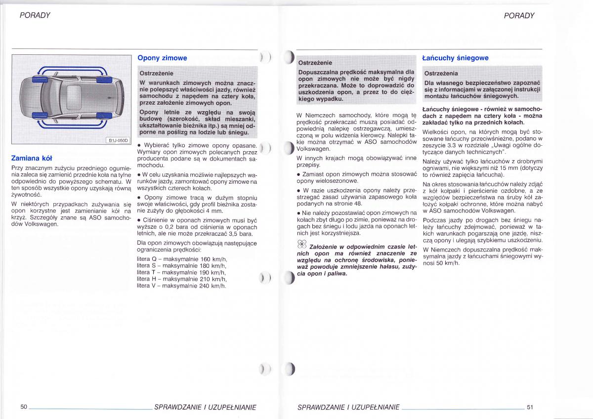 VW Polo IV 4 instrukcja obslugi / page 96