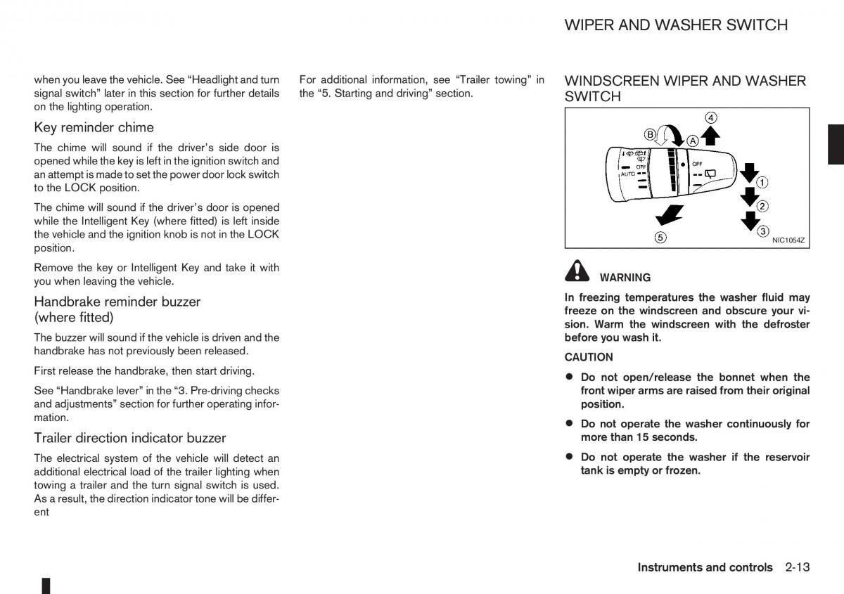 Nissan Note I 1 E11 owners manual / page 55