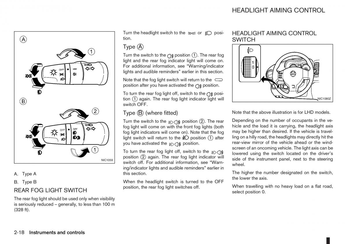 Nissan Note I 1 E11 owners manual / page 60