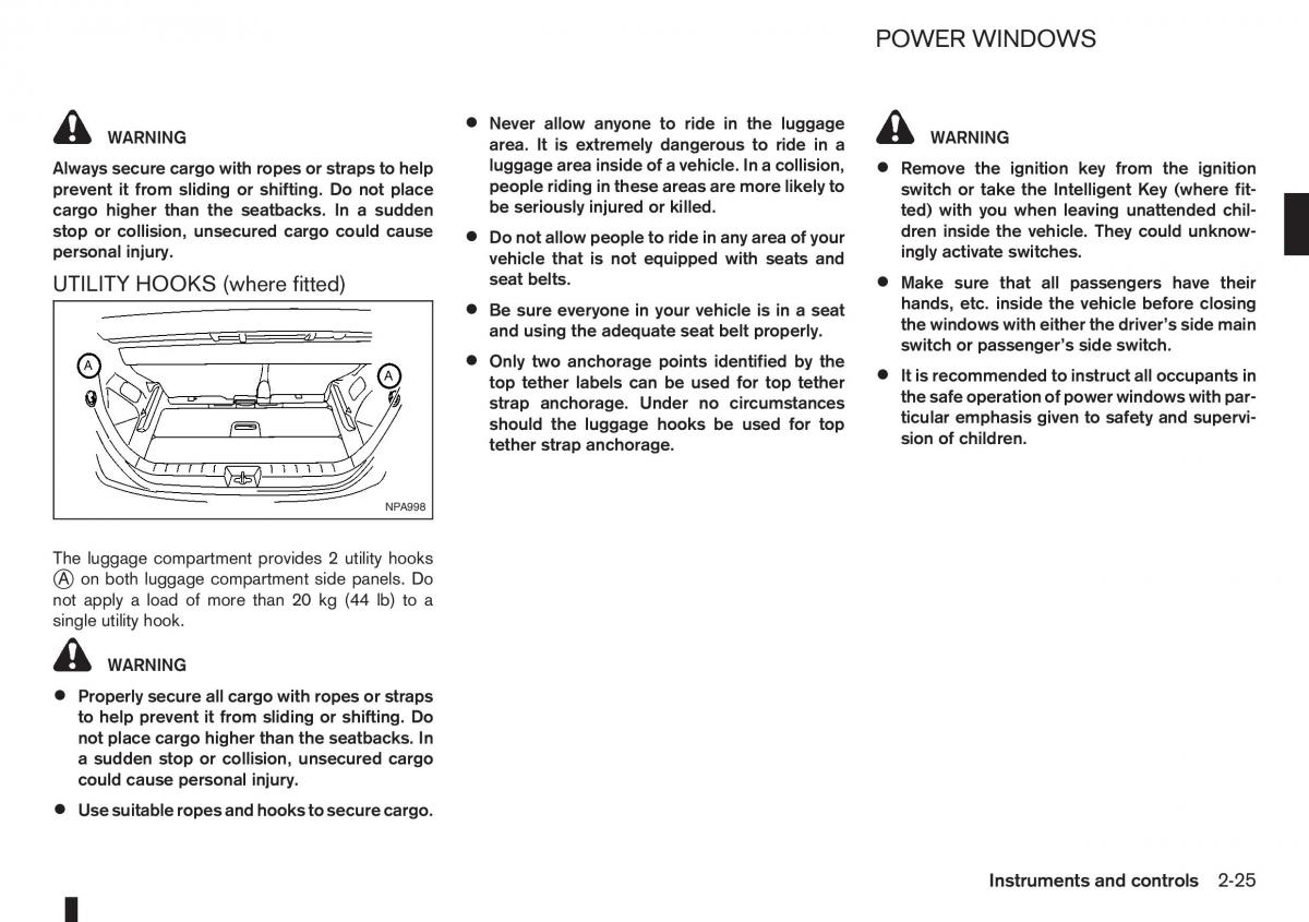 Nissan Note I 1 E11 owners manual / page 67