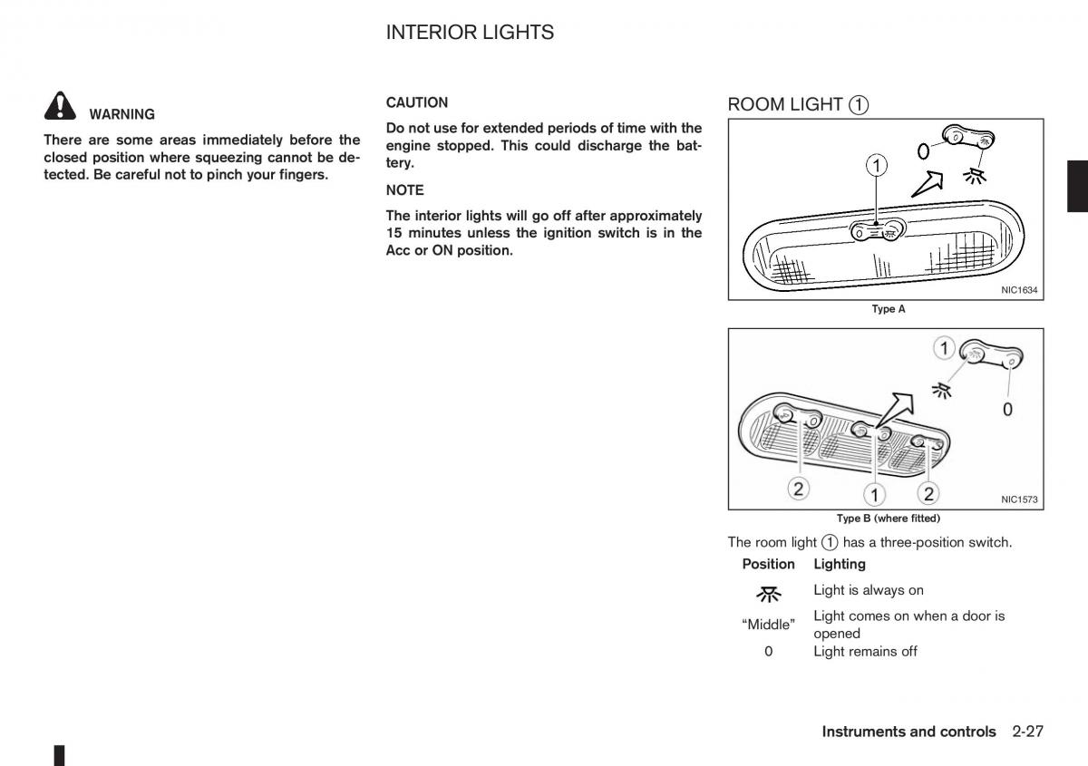 Nissan Note I 1 E11 owners manual / page 69