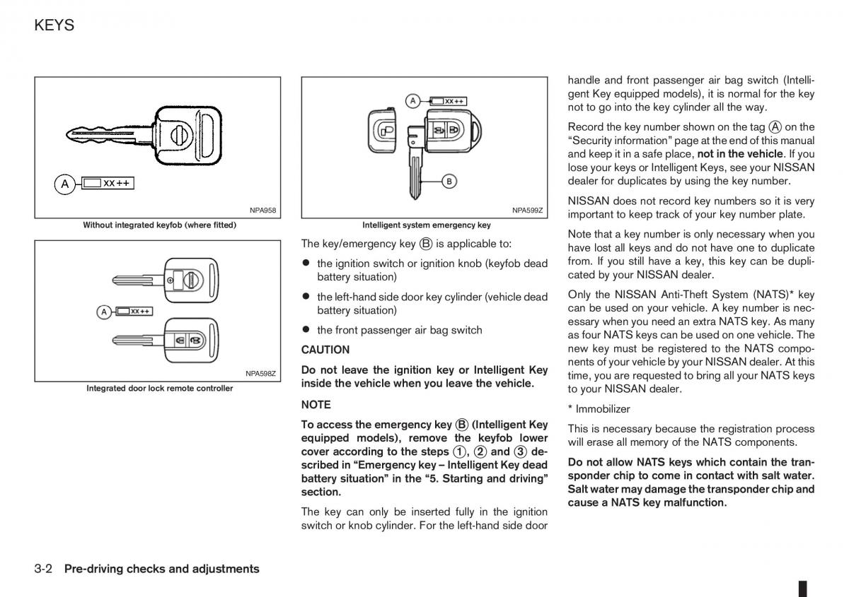 Nissan Note I 1 E11 owners manual / page 72