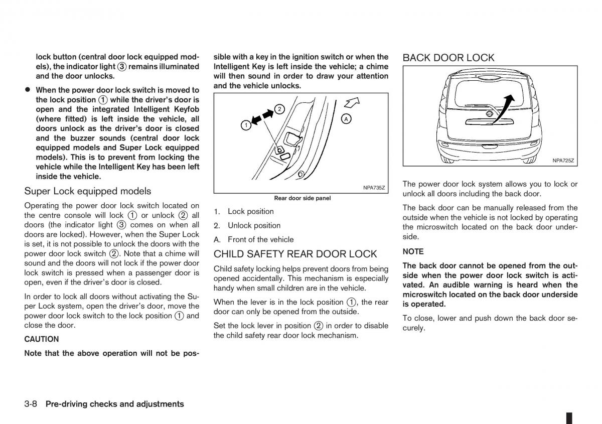 Nissan Note I 1 E11 owners manual / page 78