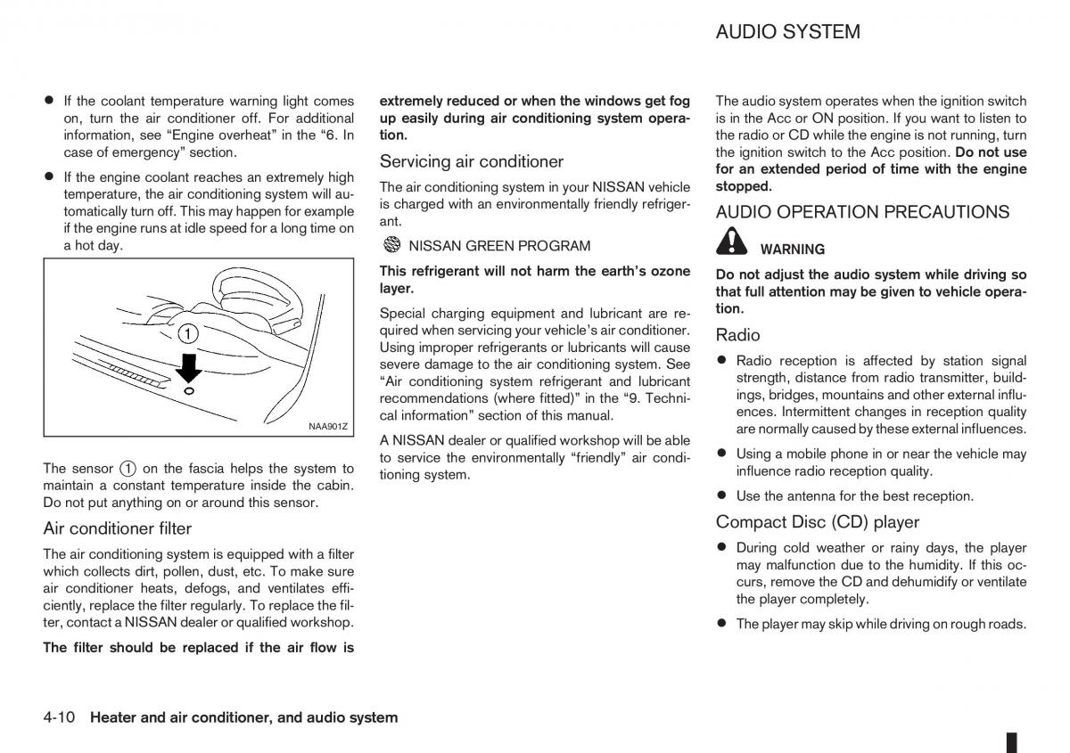 Nissan Note I 1 E11 owners manual / page 94