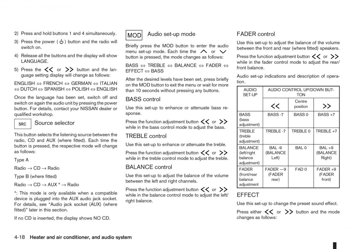 Nissan Note I 1 E11 owners manual / page 102