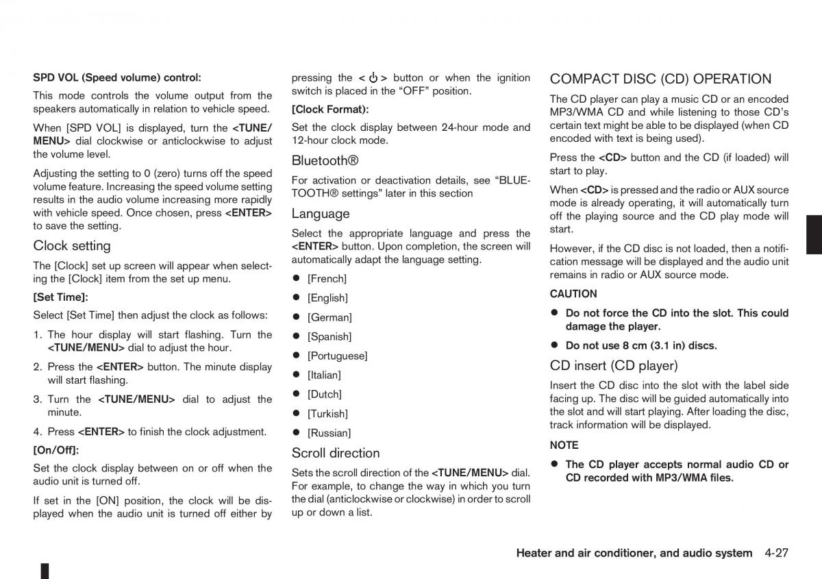 Nissan Note I 1 E11 owners manual / page 111