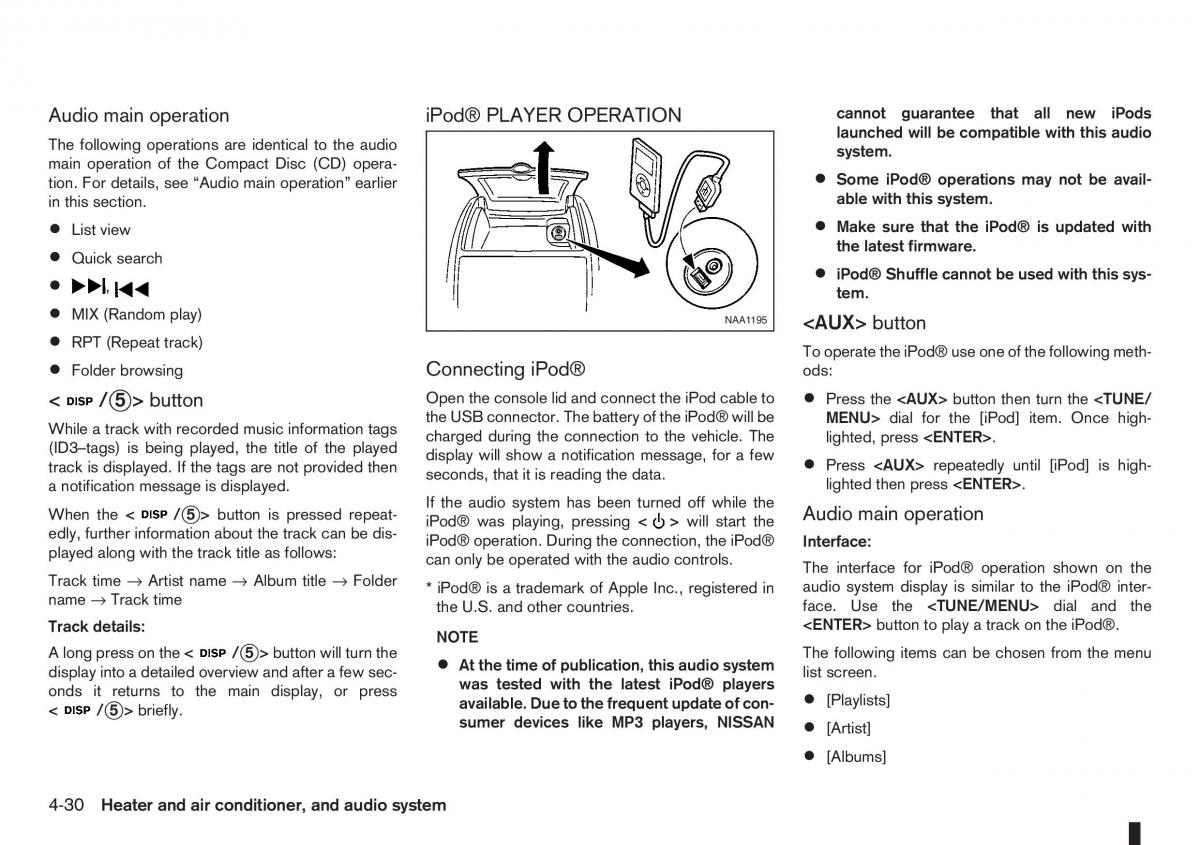 Nissan Note I 1 E11 owners manual / page 114