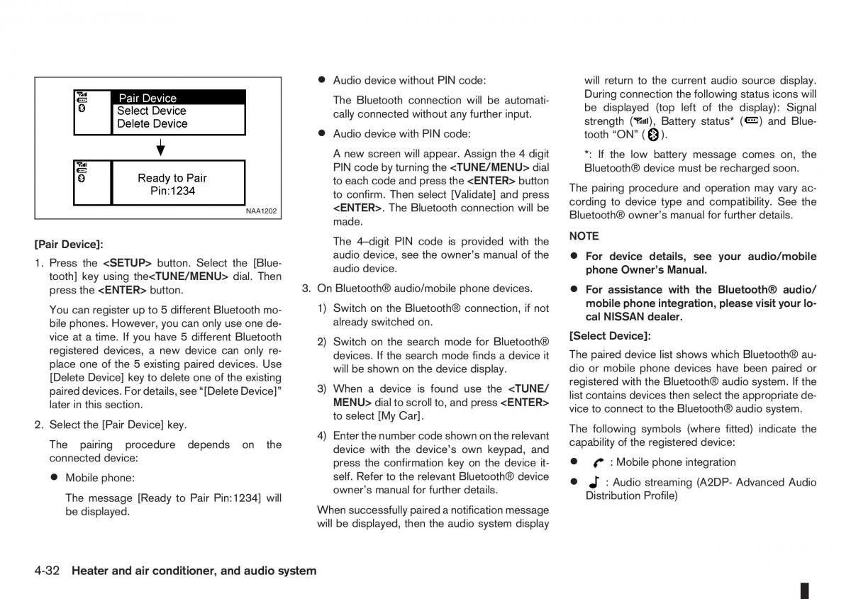 Nissan Note I 1 E11 owners manual / page 116