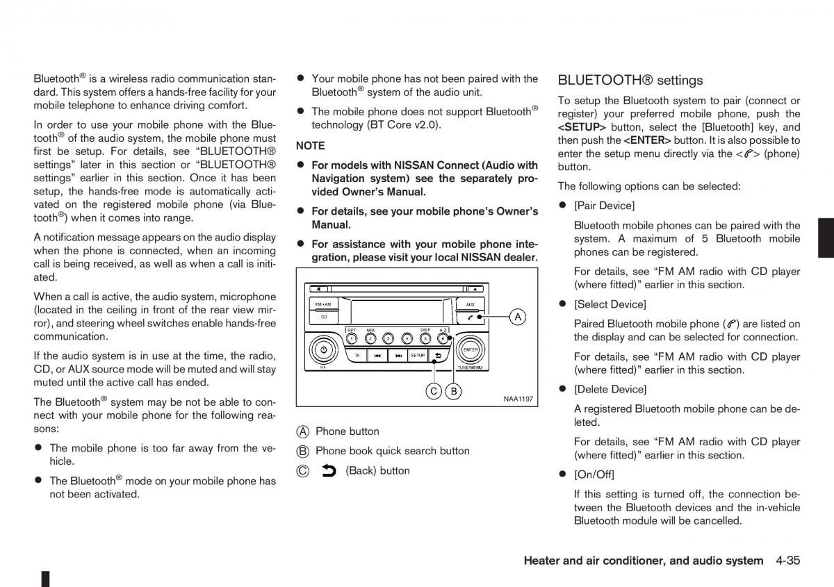 Nissan Note I 1 E11 owners manual / page 119