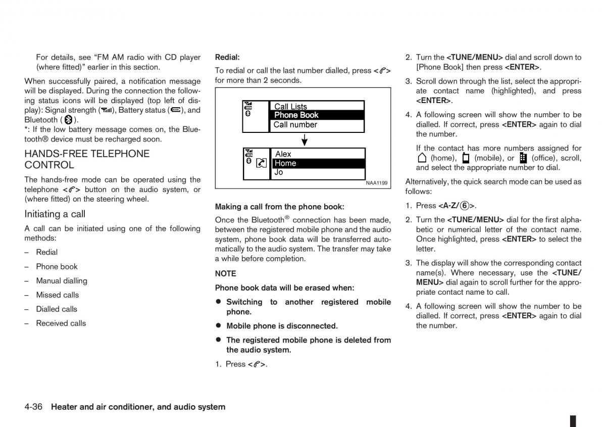 Nissan Note I 1 E11 owners manual / page 120