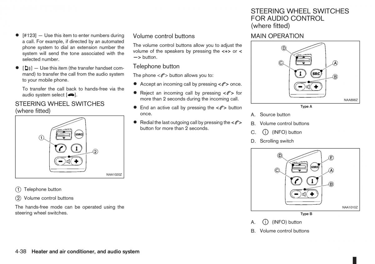 Nissan Note I 1 E11 owners manual / page 122