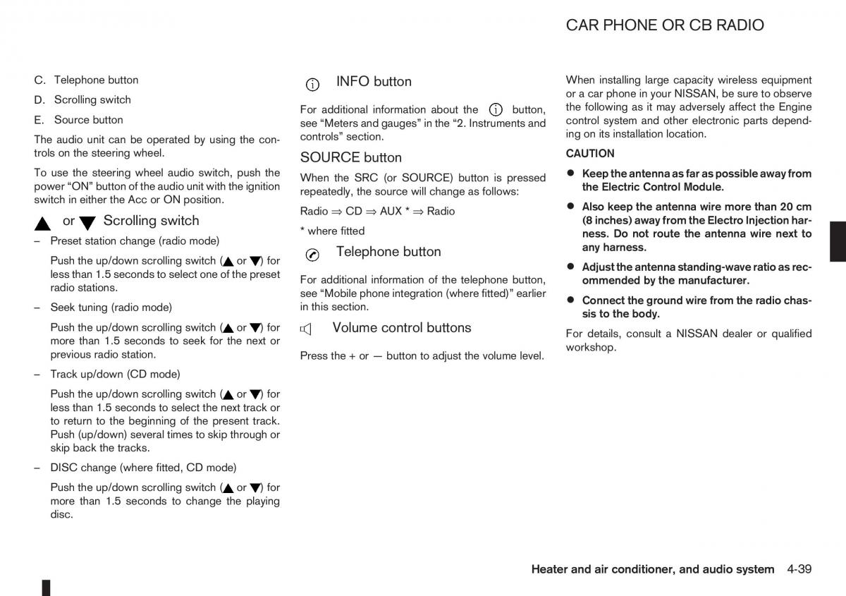 Nissan Note I 1 E11 owners manual / page 123