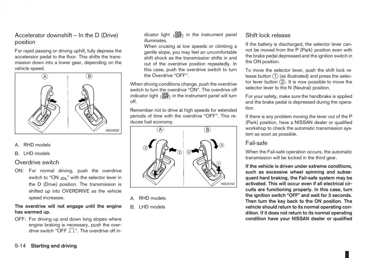 Nissan Note I 1 E11 owners manual / page 138