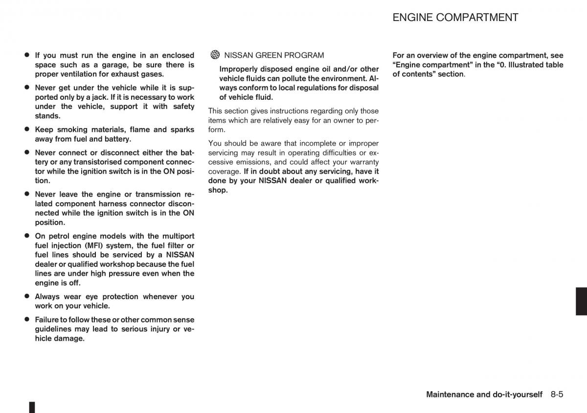 Nissan Note I 1 E11 owners manual / page 181