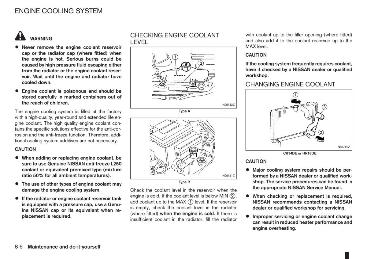 Nissan Note I 1 E11 owners manual / page 182