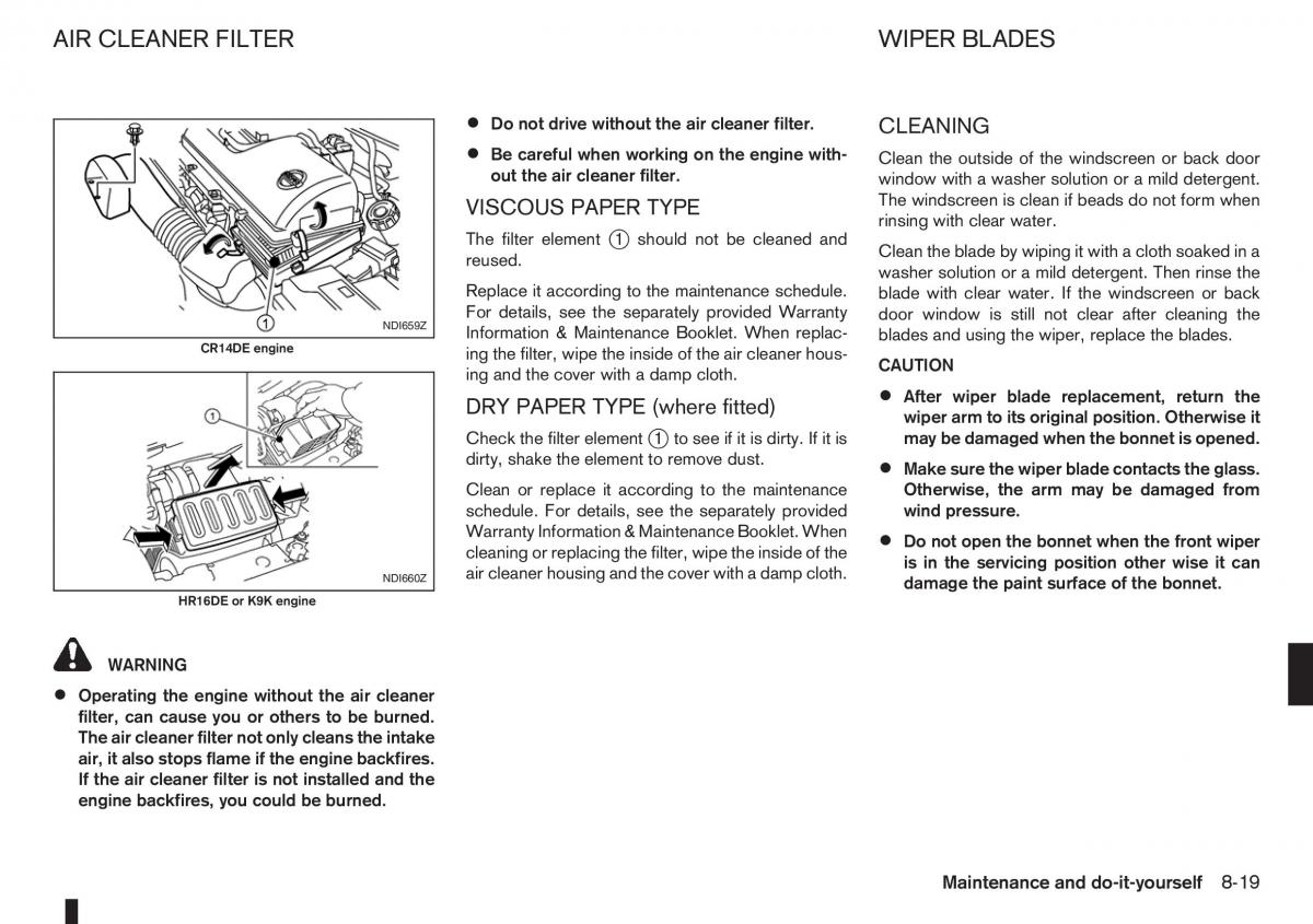 Nissan Note I 1 E11 owners manual / page 195