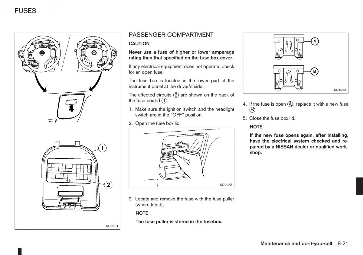 Nissan Note I 1 E11 owners manual / page 197